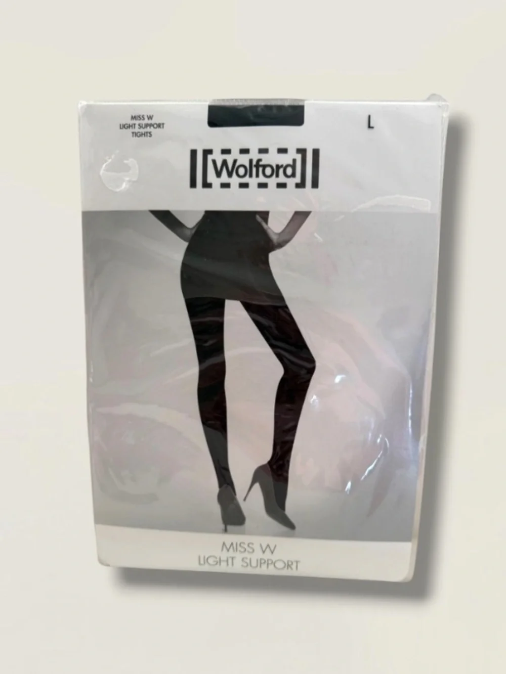 New! WOLFORD Black MISS W 40 LIGHT SUPPORT TIGHTS Size LARGE
